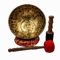 [handmade Singing Bowls], Buddhist Hand Beaten, Antique Finishing, Sound Note C, 133 Hz