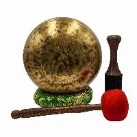 [handmade Singing Bowls], Buddhist Hand Beaten, Antique Finishing, Sound Note E, 164 Hz