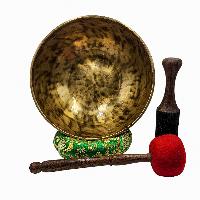 [handmade Singing Bowls], Buddhist Hand Beaten, Antique Finishing, Sound Note C, 140 Hz