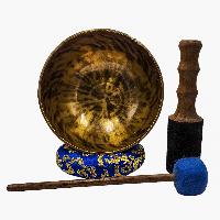 [handmade Singing Bowls], Buddhist Hand Beaten, Antique Finishing, Sound Note A, 225 Hz