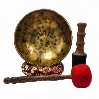 [handmade Singing Bowls], Buddhist Hand Beaten, Antique Finishing, Sound Note F, 178 Hz