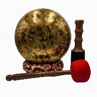 [handmade Singing Bowls], Buddhist Hand Beaten, Antique Finishing, Sound Note F, 178 Hz