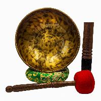 [handmade Singing Bowls], Buddhist Hand Beaten, Antique Finishing, Sound Note F, 173 Hz