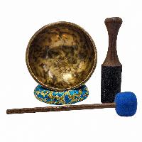 [handmade Singing Bowls], Buddhist Hand Beaten, Antique Finishing, Sound Note A, 444 Hz