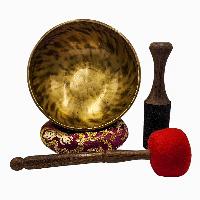 [handmade Singing Bowls], Buddhist Hand Beaten, Antique Finishing, Sound Note G, 193 Hz