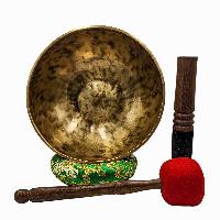 [handmade Singing Bowls], Buddhist Hand Beaten, Antique Finishing, Sound Note E, 164 Hz