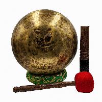 [handmade Singing Bowls], Buddhist Hand Beaten, Antique Finishing, Sound Note D, 147 Hz