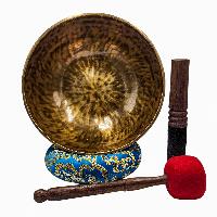 [handmade Singing Bowls], Buddhist Hand Beaten, Antique Finishing, Sound Note C, 134 Hz