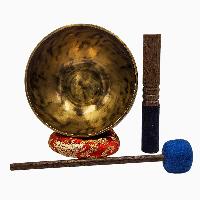 [handmade Singing Bowls], Buddhist Hand Beaten, Antique Finishing, Sound Note C, 256 Hz