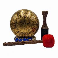 [handmade Singing Bowls], Buddhist Hand Beaten, Antique Finishing, Sound Note C, 256 Hz