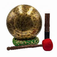 [handmade Singing Bowls], Buddhist Hand Beaten, Antique Finishing, Sound Note E, 166 Hz