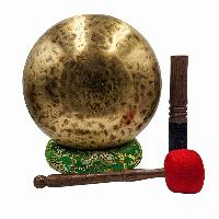 [handmade Singing Bowls], Buddhist Hand Beaten, Antique Finishing, Sound Note D, 144 Hz