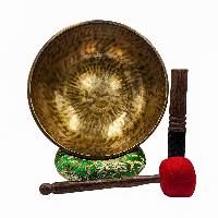 [handmade Singing Bowls], Buddhist Hand Beaten, Antique Finishing, Sound Note C, 133 Hz