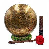 [handmade Singing Bowls], Buddhist Hand Beaten, Antique Finishing, Sound Note C, 133 Hz