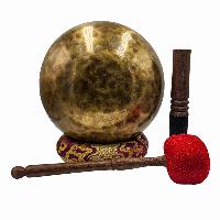 [full Moon Bowl], Buddhist Hand Beaten, Antique Finishing, Sound Note E, 167 Hz