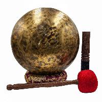 [handmade Singing Bowls], Buddhist Hand Beaten, Antique Finishing, Sound Note C, 137 Hz