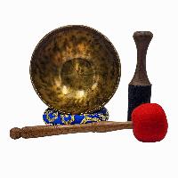 [handmade Singing Bowls], Buddhist Hand Beaten, Antique Finishing, Sound Note A, 230 Hz