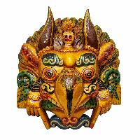 [garuda], Handmade Wooden Mask, Wall Hanging, [painted], Poplar Wood