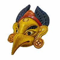 [garuda], Handmade Wooden Mask, Wall Hanging, [painted], Poplar Wood