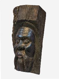 [baba Mask], Handmade Wooden Mask, Wall Hanging, [painted], Poplar Wood