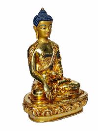 [shakyamuni Buddha], Buddhist Handmade Statue, [face Painted] And [gold Plated]