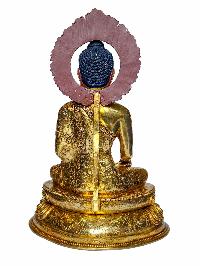 [shakyamuni Buddha], Buddhist Handmade Statue, [face Painted] And [gold Plated]