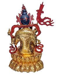 Padmasambhava Wifes, [mandarava And Yeshe Tsogya], Buddhist Handmade Statue, [face Painted] And [gold Plated]