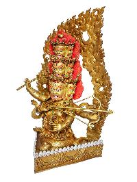 [rahula], Buddhist Handmade Statue, [face Painted] And [gold Plated]