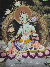 [green Tara], Buddhist Traditional Painting, Hand Painted