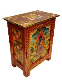 Tibetan Small Cabinet With One Door, [painted]