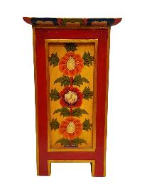 Tibetan Small Cabinet With One Door, [painted]