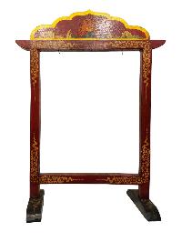 Tibetan Wooden Gong Stand