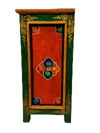 Tibetan Cabinet With One Drawer And Onedoor, [painted]