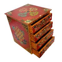 Tibetan Box [drawer] With Four Drawer, [painted]