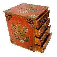 Tibetan Box [drawer] With Four Drawer, [painted]