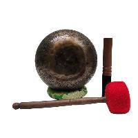 [jambati Singing Bowl], Buddhist Hand Beaten [carved], With Flower Design F3 [heart Chakra] 190 Hz