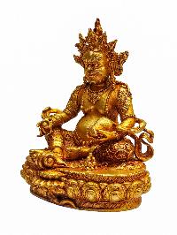 [yellow Jambhala], Buddhist Miniature Statue And [gold Plated]