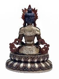 [aparimita], Buddhist Miniature Statue, [silver And Chocolate Oxidized]