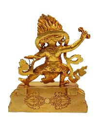 [vajrapani], Buddhist Miniature Statue And [gold Plated]