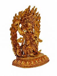 [vajrapani], Buddhist Miniature Statue And [gold Plated]