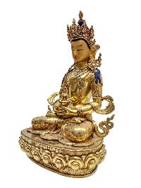 [aparimita] Buddhist Handmade Statue, [face Painted] And [gold Plated]