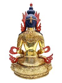 [aparimita] Buddhist Handmade Statue, [face Painted] And [gold Plated]