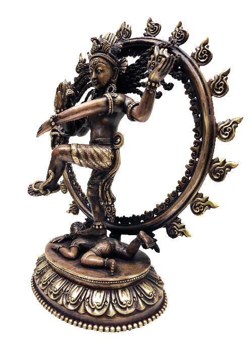 [hq Brass] Statue Of Dancing Shiva, Mahadev, Nataraja, Antique Finishing, [bronze Finishing]