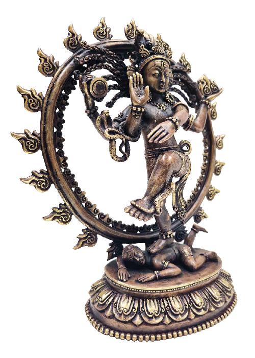 [hq Brass] Statue Of Dancing Shiva, Mahadev, Nataraja, Antique Finishing, [bronze Finishing]