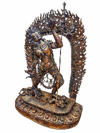 [vajrayogini], Buddhist Handmade Statue, [chocolate Oxidized], And Antique Finishing With Additional Carving