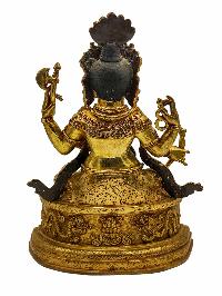 [ganesh], Buddhist Handmade Statue, [face Painted] And [gold Plated]