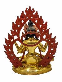 [saraswati], Budhist Handmade Statue, [face Painted] And [gold Plated]