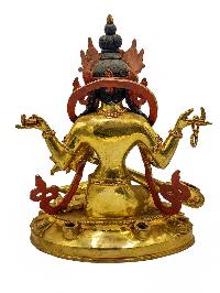 [saraswati], Budhist Handmade Statue, [face Painted] And [gold Plated]