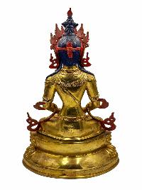 [aparimita], Buddhist Handmade Statue, [face Painted] And [gold Plated]