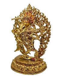 [kurukulla], Buddhist Handmade Statue, [face Painted] And [gold Plated]